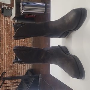 Tecovas Bandera men's cowboy boots, brown in color, size 9.5 D.